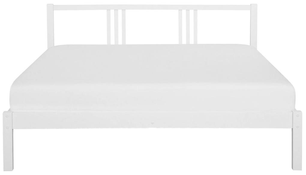 Cama de casal em madeira branca 160 x 200 cm VANNES Beliani