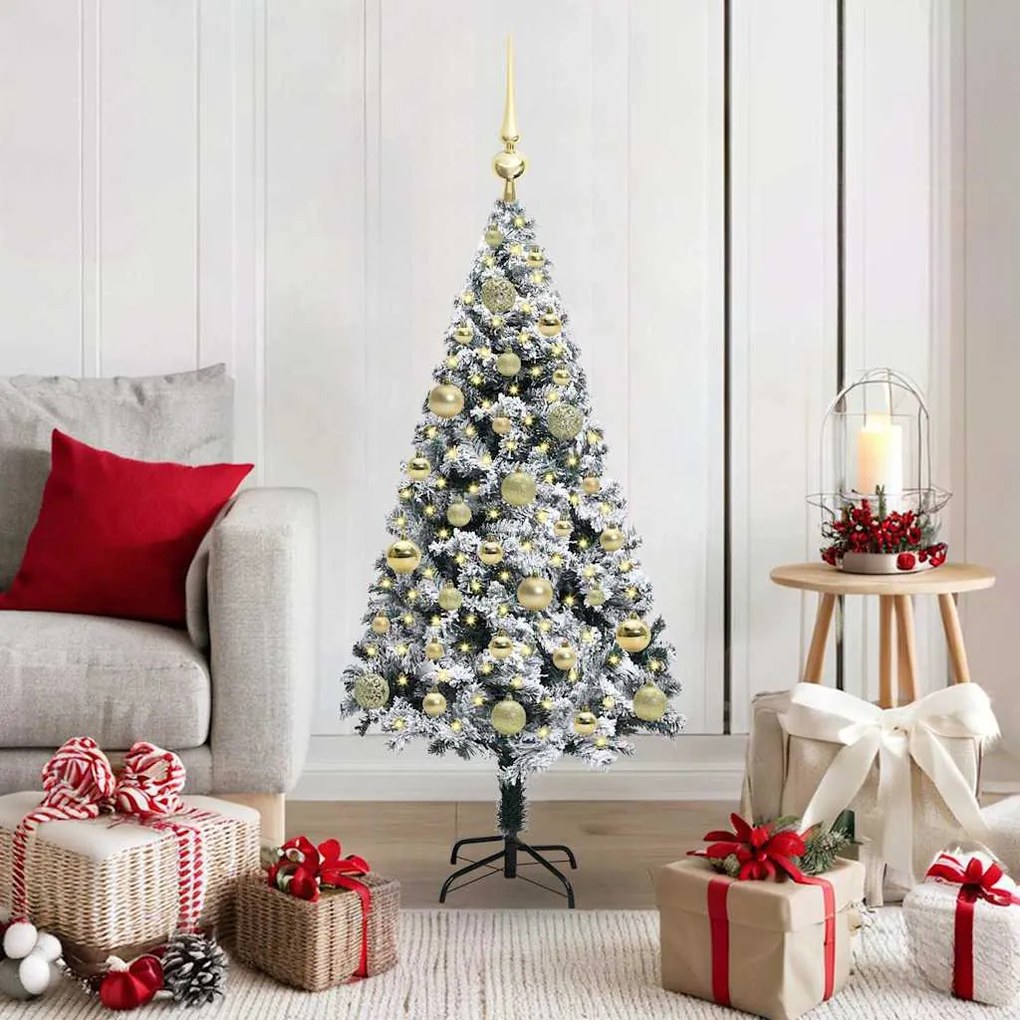 vidaXL Árvore de Natal Artificial Branco 120 cm PVC, Aço e Plástico