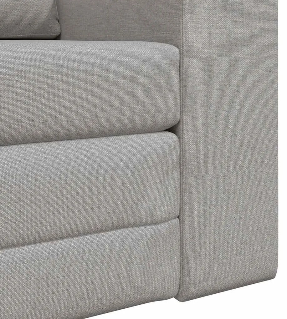 Sofá-Cama de Chão 2-em-1 Cinzento Nuvem 98x71x83 cm Tecido
