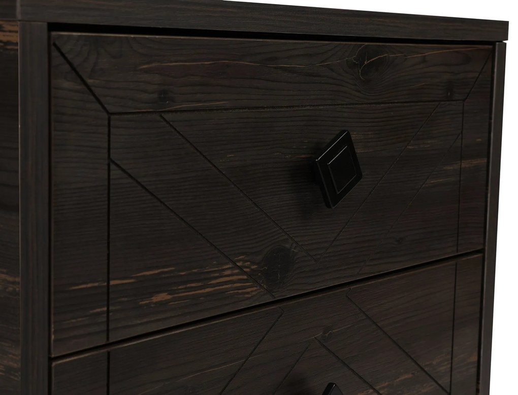 Mesa de Cabeceira Luna – Castanho Escuro – 50x55x40 cm