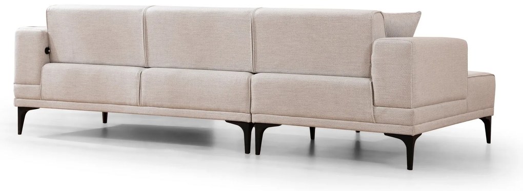 Sofá-cama de canto Horizon – Ecru – 140x250 cm