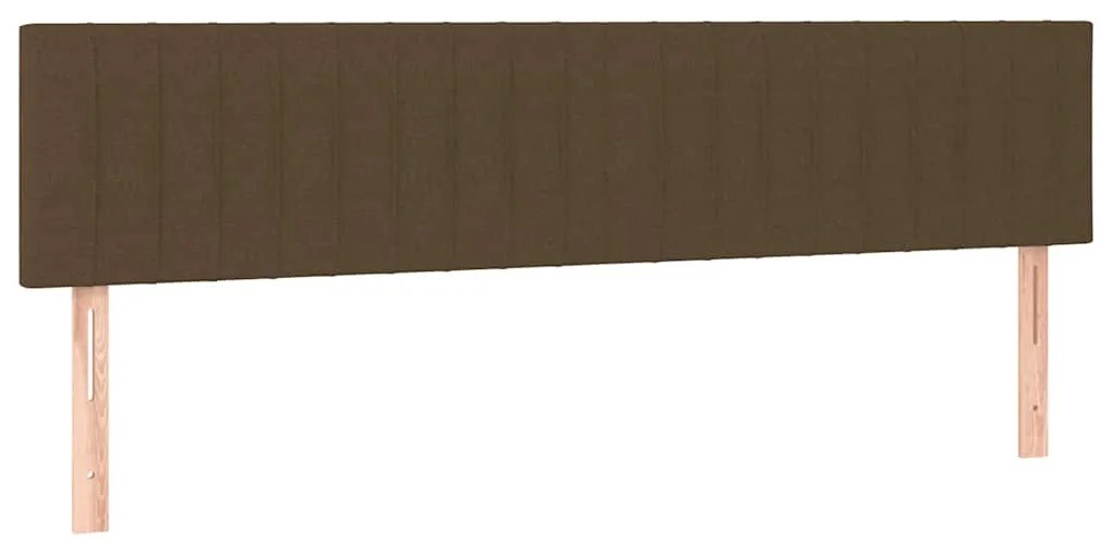 Cama boxspring com colchão 120x190 cm tecido castanho-escuro