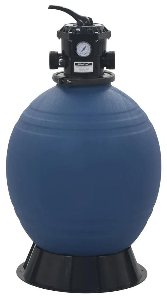 Filtro de areia p/ piscina válvula de 6 posições azul 560 mm