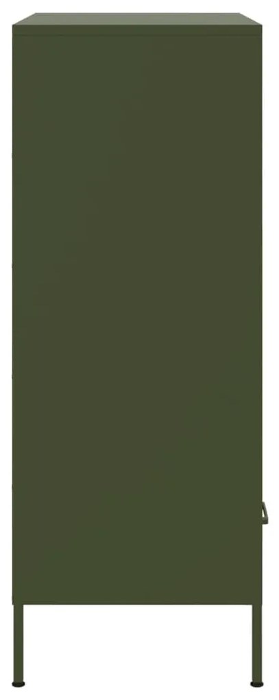 Móvel alto 68x39x101,5 cm aço verde azeitona