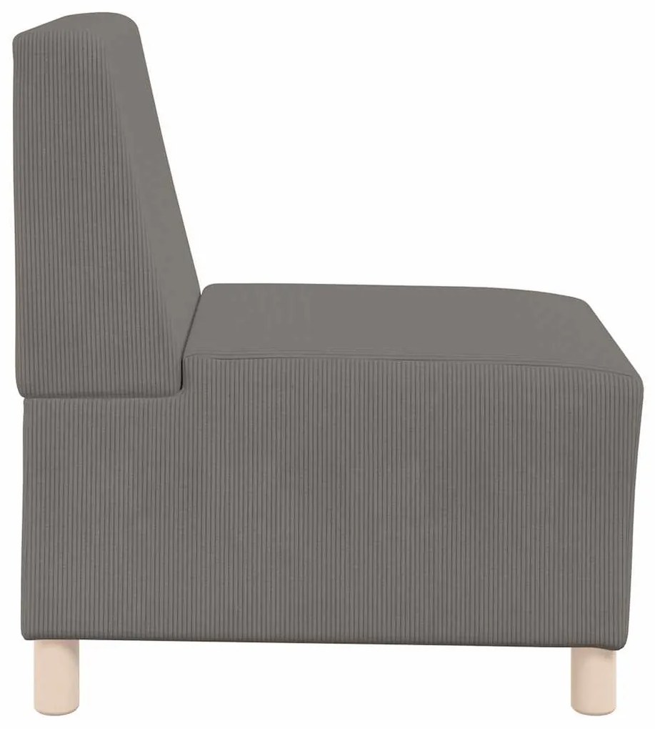 Poltrona 55 cm tecido corduroy cinzento-claro