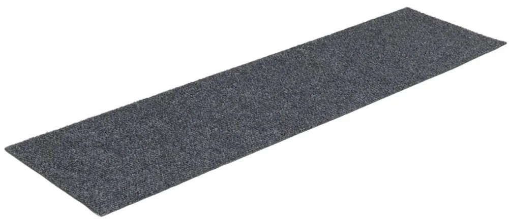 Tapetes escada adesivos retangular 15pcs 76x20cm cinzento-claro