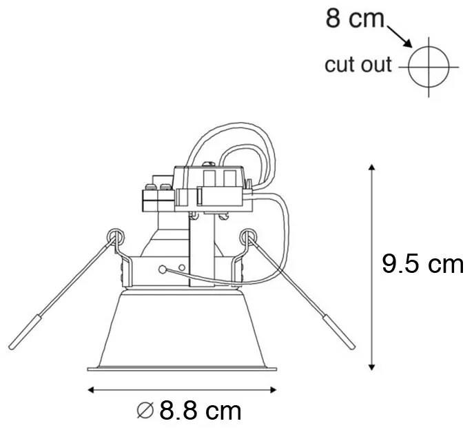 Foco embutido moderno preto rotativo e inclinável - Alloy Moderno