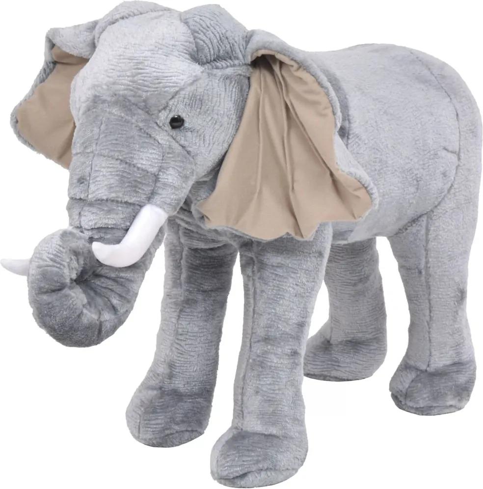 Elefante de montar em peluche cinzento XXL