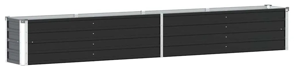Canteiro elevado jardim aço galvanizado 320x40x45 cm antracite