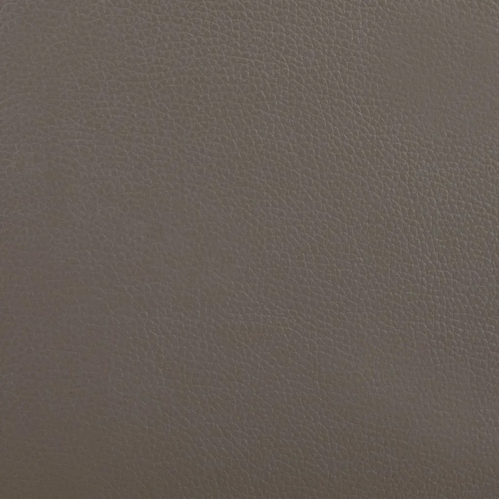 Estrutura de cama 180x200 cm couro artificial cinzento e branco