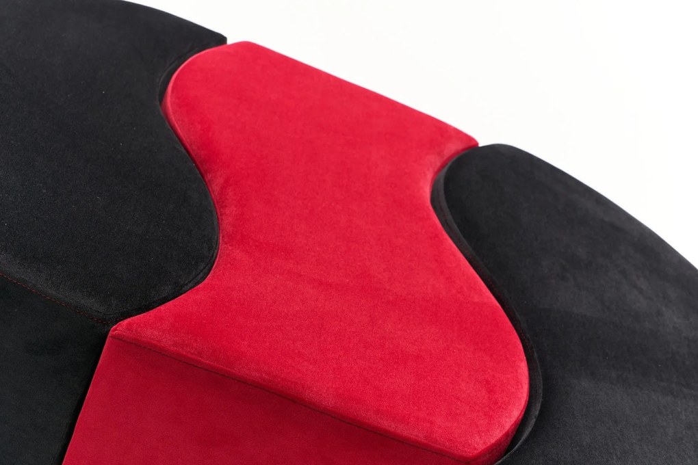 Pouffe Alya Puf – Black Red – 120 cm x 40 cm x 80 cm