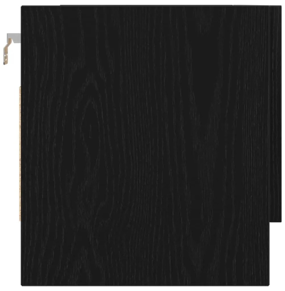 Guarda-roupa vidaXL Carvalho Preto 70x32,5x35 cm em Madeira de Engenha