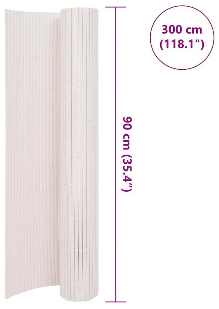 Cerca de jardim dupla face 90x300 cm branco