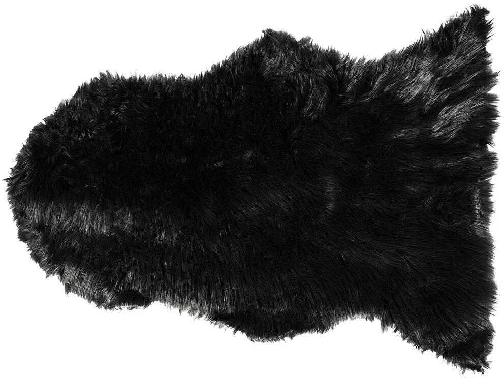 Pele sintética de ovelha de cor preta MUNGO Beliani