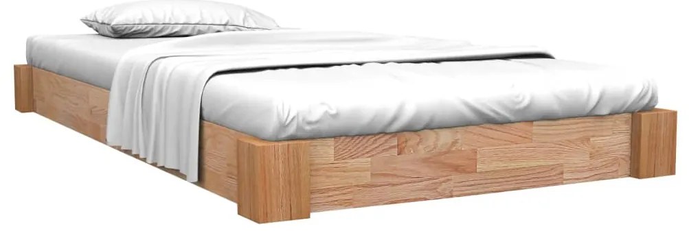 Estrutura de cama 120x200 cm madeira carvalho maciça