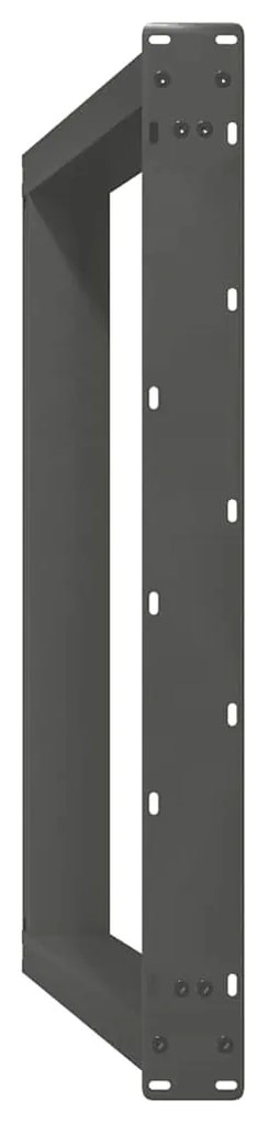 Pés para mesa de jantar em formato de U, 2 peças, antracite, 100x(72-7