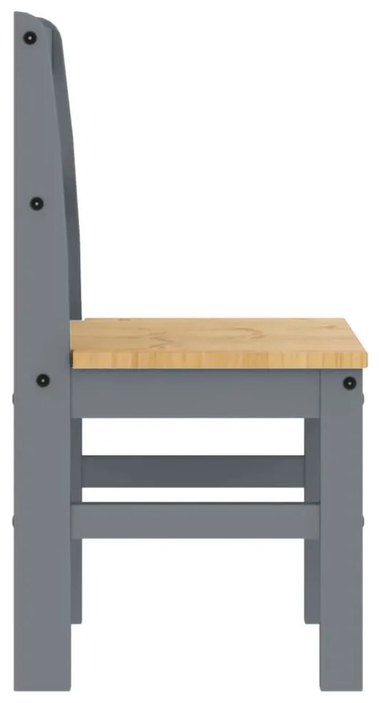 Cadeiras de jantar 2 pcs Panama 40x46x90 cm pinho maciço cinza
