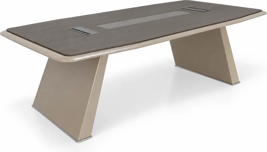 Mesa de Reuniões Privilege Riva 2400x1200x750 mm com Estrutura Metálica