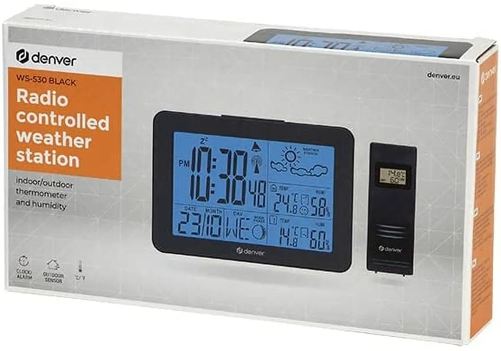 Estação Meteorológica Multifunções Denver Electronics 117160000050 Preto