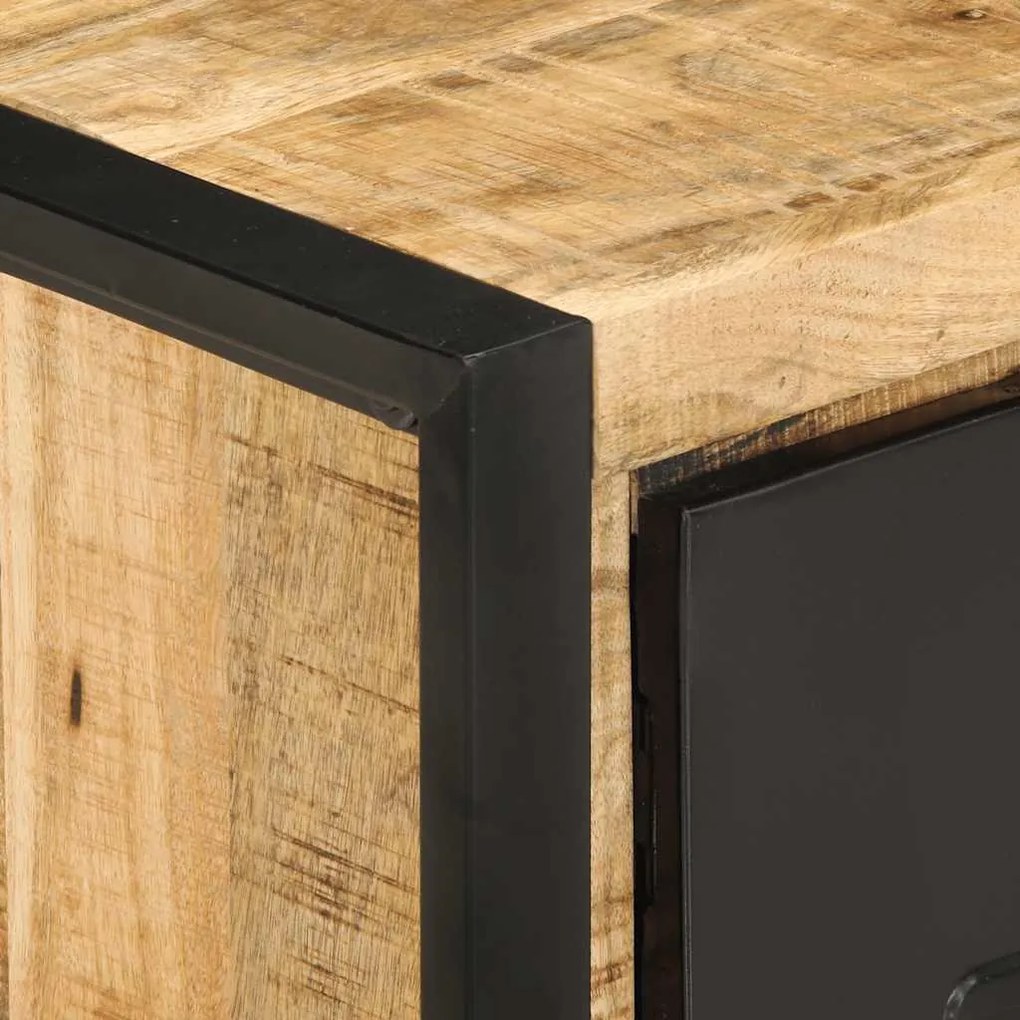 Mesa de centro 90x50x36 cm madeira de mangueira áspera maciça