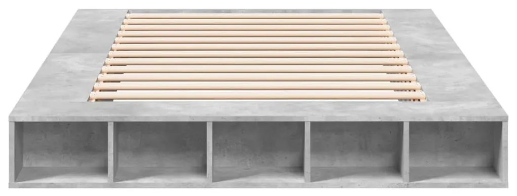Estrutura de cama 150x200 cm derivados de madeira cinza cimento