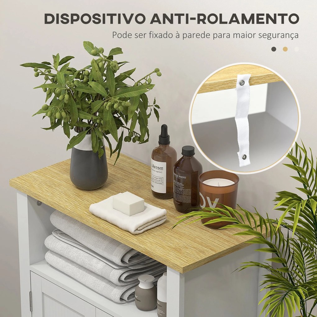 kleankin Móvel Casa de Banho Armário Casa de banho com 2 Portas Compar