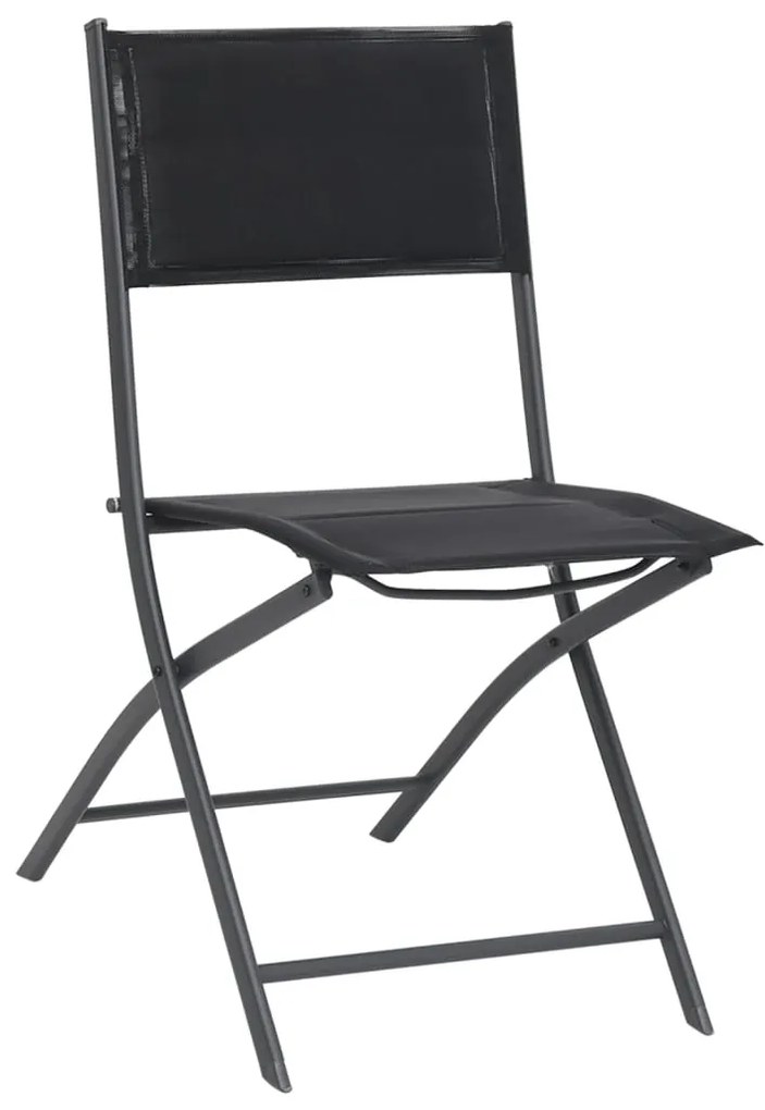 Cadeiras de exterior dobráveis 2 pcs aço e textilene