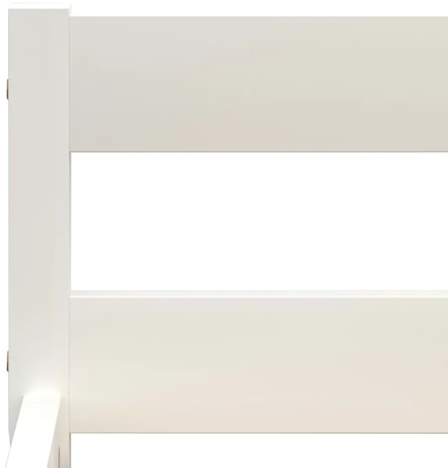 Estrutura de cama 100x200 cm madeira pinho maciço branco