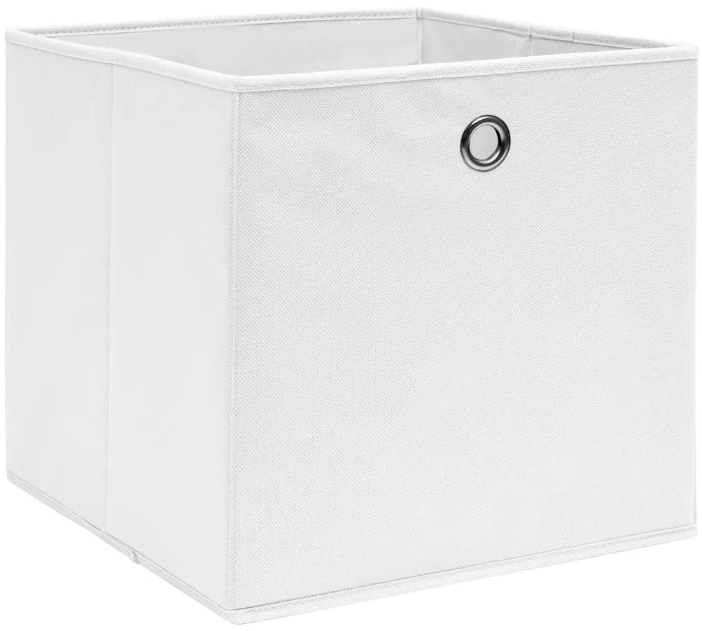 Caixas arrumação 10 pcs 28x28x28 cm tecido-não-tecido branco