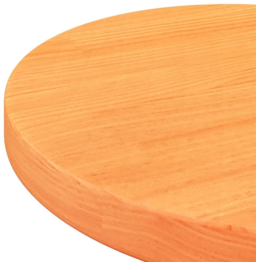 Tampo de mesa redondo Ø30x2,5 cm pinho maciço castanho-mel