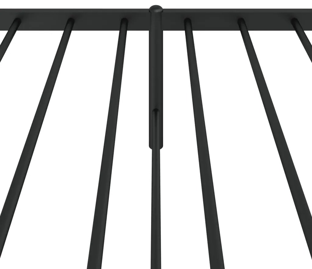 Estrutura de cama com cabeceira 90x200 cm metal preto