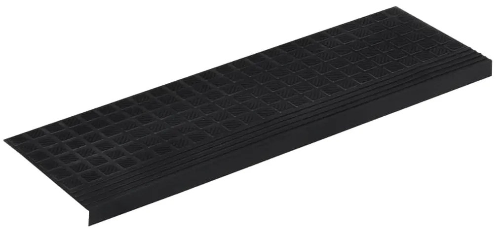 Tapetes para degraus de escada 10 pcs 25x75 cm borracha