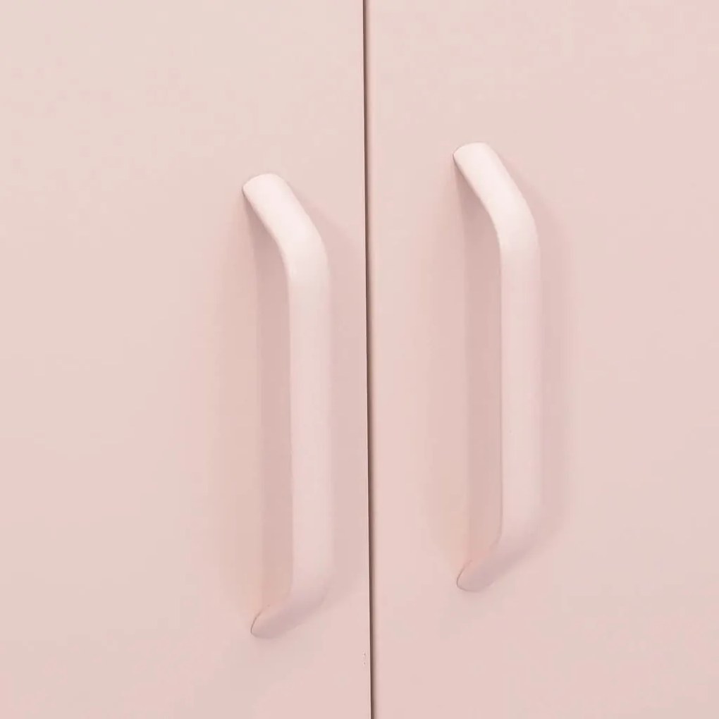 Armário de arrumação aço 80x35x101,5 cm rosa