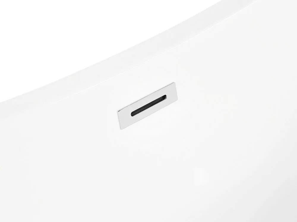 Banheira autónoma de hidromassagem em acrílico branco com LED 180 x 85 cm ANTIGUA Beliani