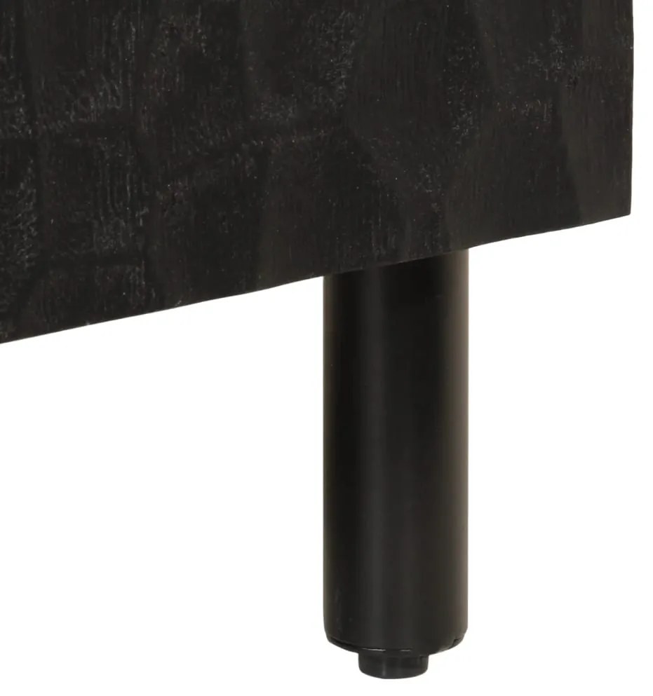 Móvel de TV 105x33x46 cm madeira de mangueira maciça preto