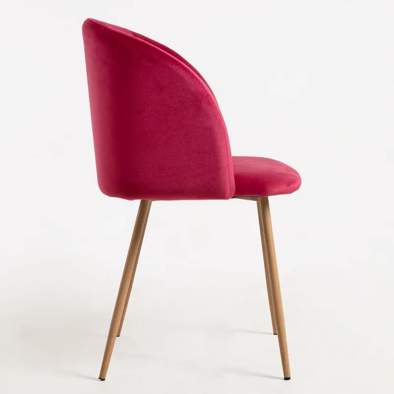 Pack 6 Cadeiras Velt Veludo - Vermelho