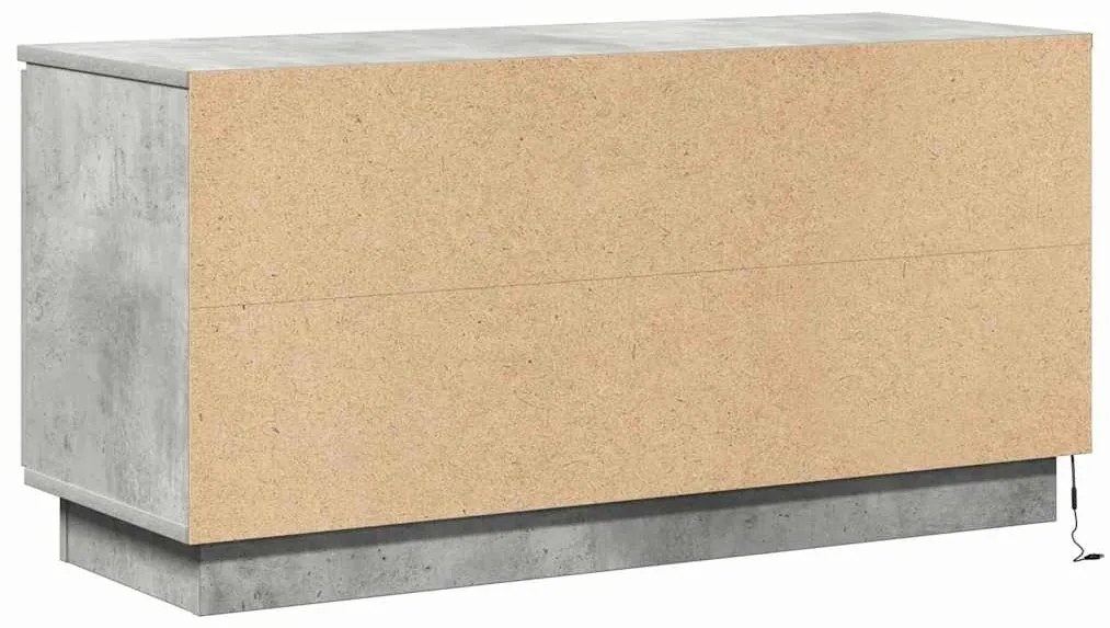 Móvel de TV Cinzento de Cimento 100x38x49 cm Madeira Engenheirada