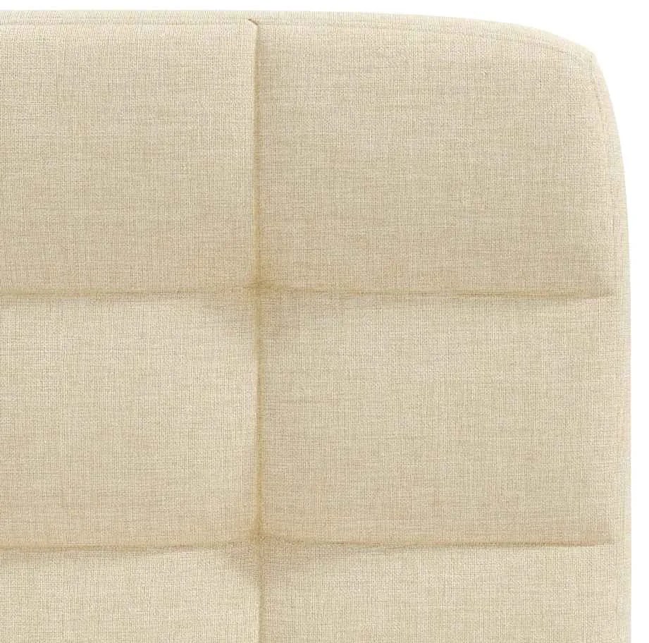 Cadeiras de jantar 4 pcs tecido cor creme
