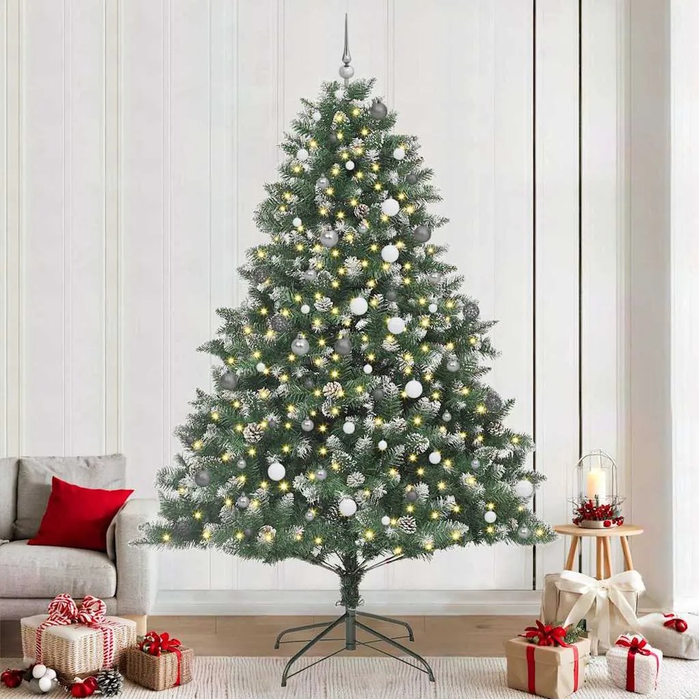 vidaXL Árvore de Natal Artificial Verde 240 cm PVC