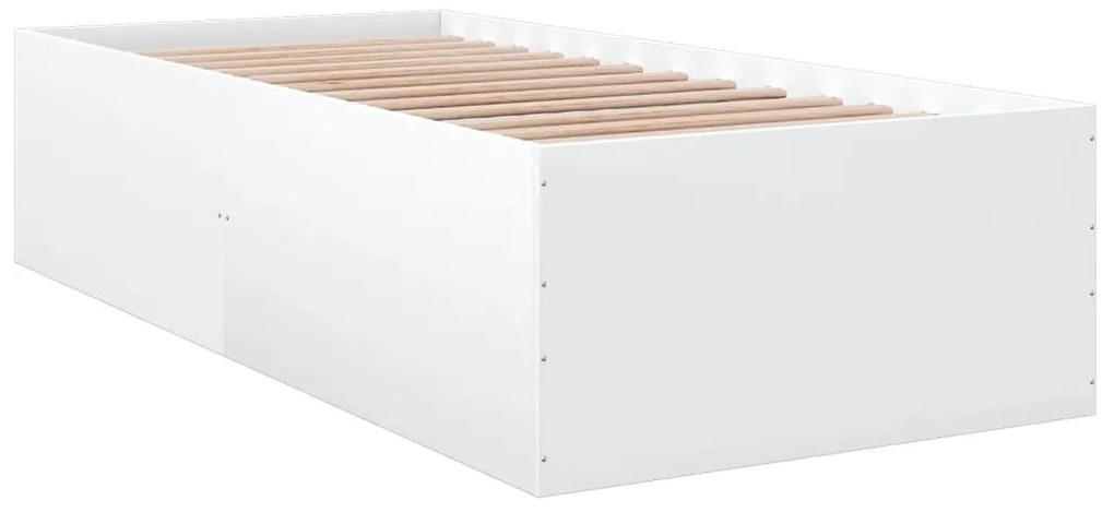 Estrutura de cama 90x200 cm derivados de madeira branco