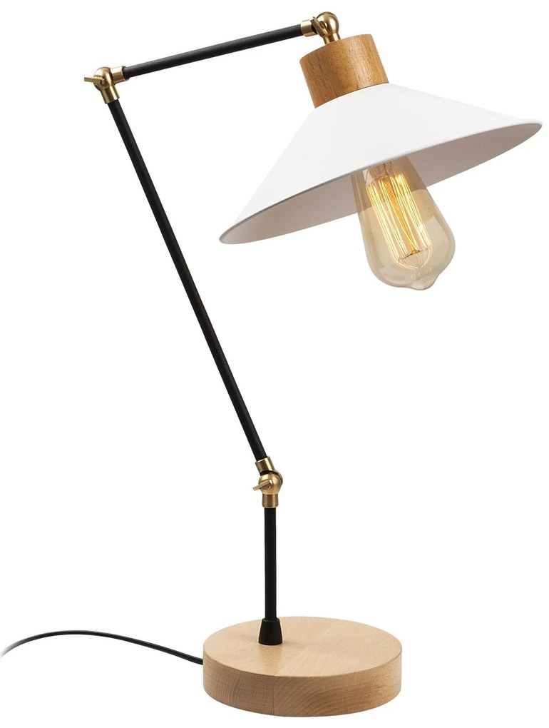 Candeeiro de Mesa Manavgat – Branco – 24 cm de Diâmetro, 52 cm de Altu