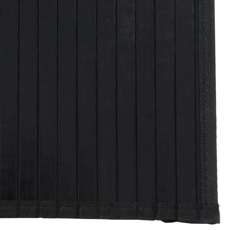Tapete retangular 100x200 cm bambu preto