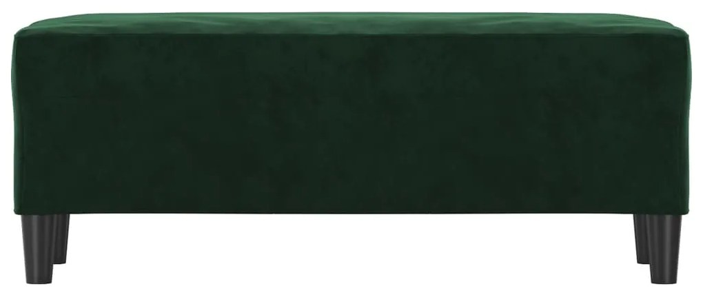 Banco 100x35x41 cm veludo verde-escuro