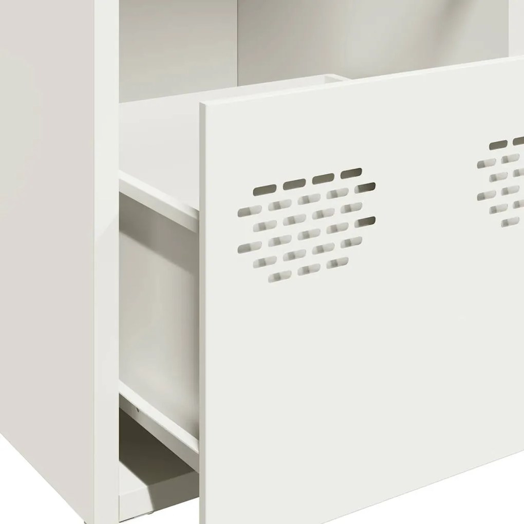 Aparador 101,5x39x73,5 cm aço laminado a frio branco