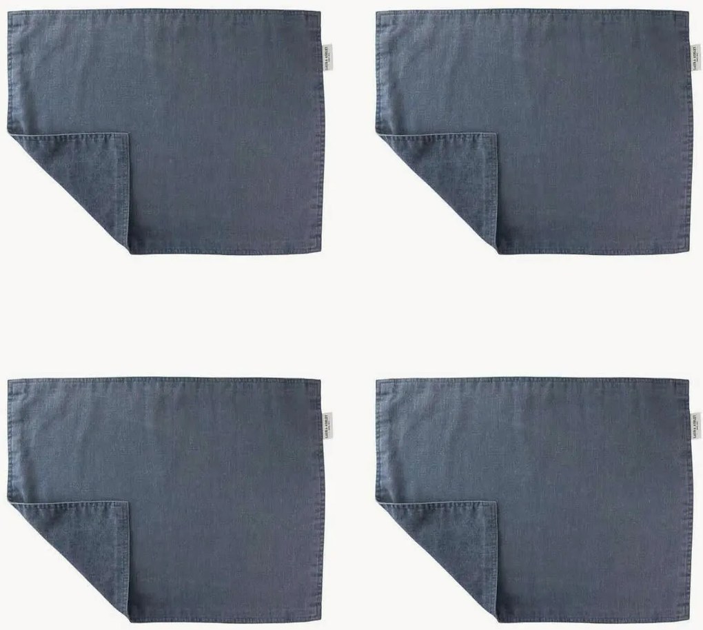 Individuais de mesa em linho Wild Clematis, conjunto de 4