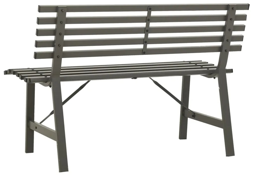 Banco de jardim 110 cm aço preto