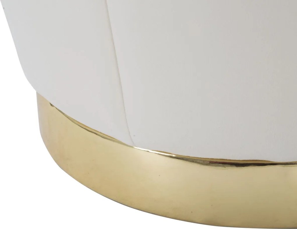 BANCO COM ARMAZENAMENTO PARIS Ø 43X43 CM CREME E DOURADO