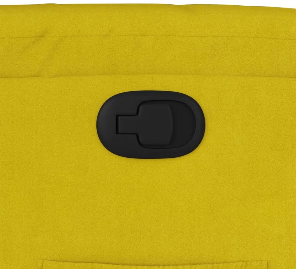Poltrona reclinável veludo amarelo