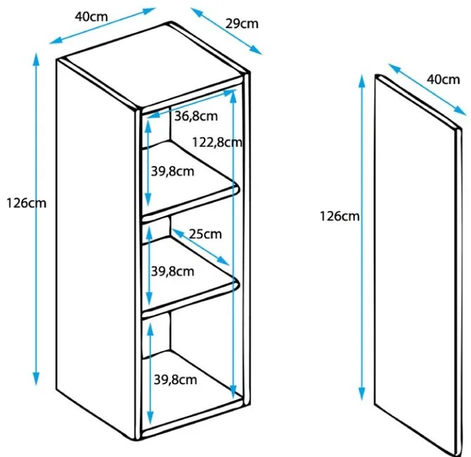 Conjunto de Móveis de Sala Seixezelo – 1,6 m – Modular em Branco e Pre