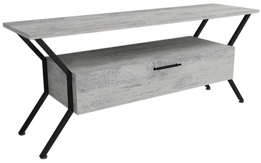Móvel TV Tarz – Cinza/Preto – 124 cm x 54 cm x 35 cm